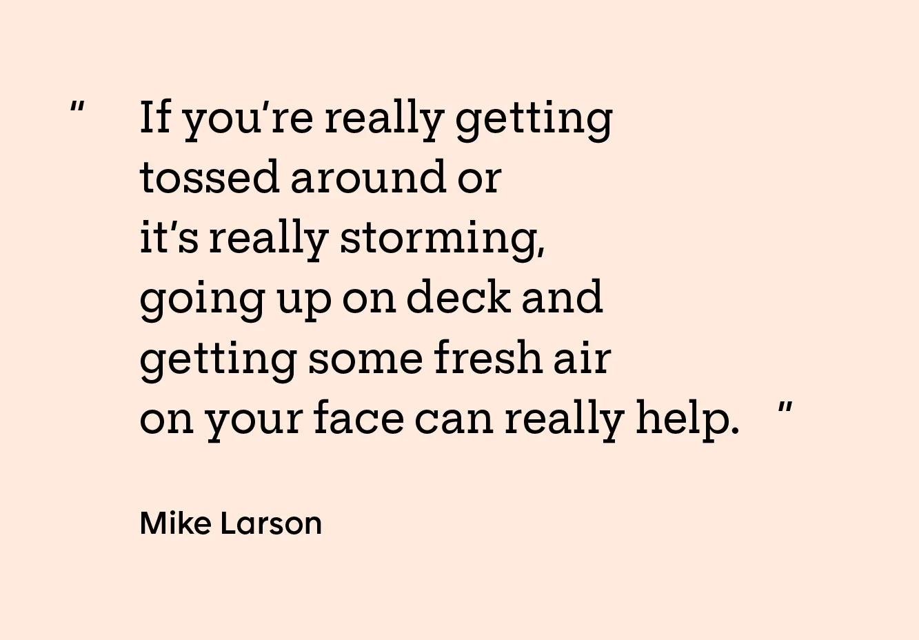 Cabinet: Seasickness: Larson: Quote: Text