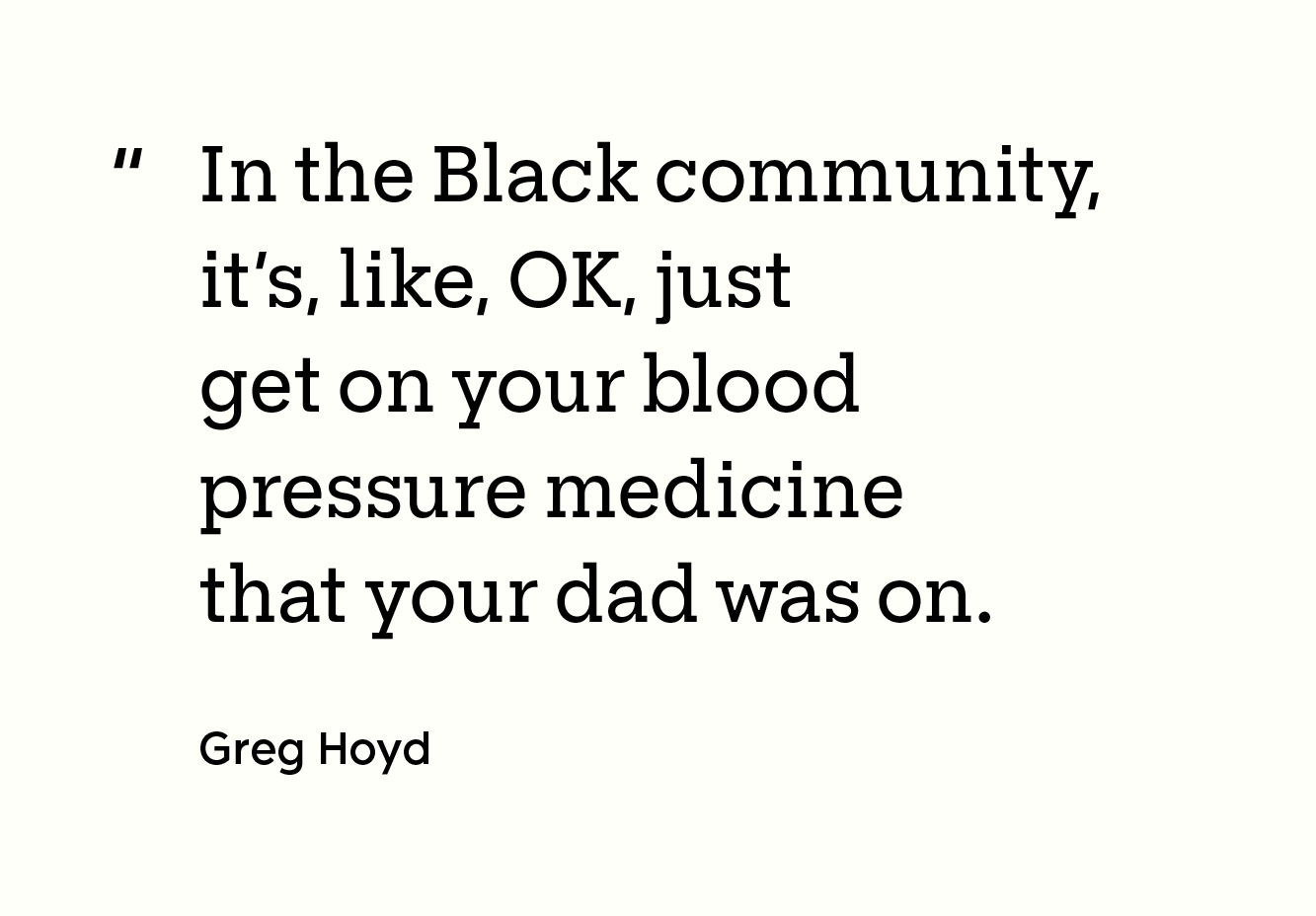Patient story: High blood pressure: Chris Kenning: Quote