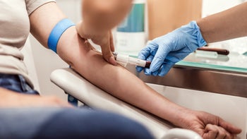 diagnostics: closeup patient blood drawn 1366739379