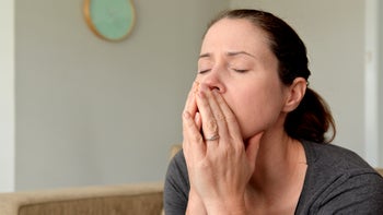 Substance use: woman with eyes closed 1326374870