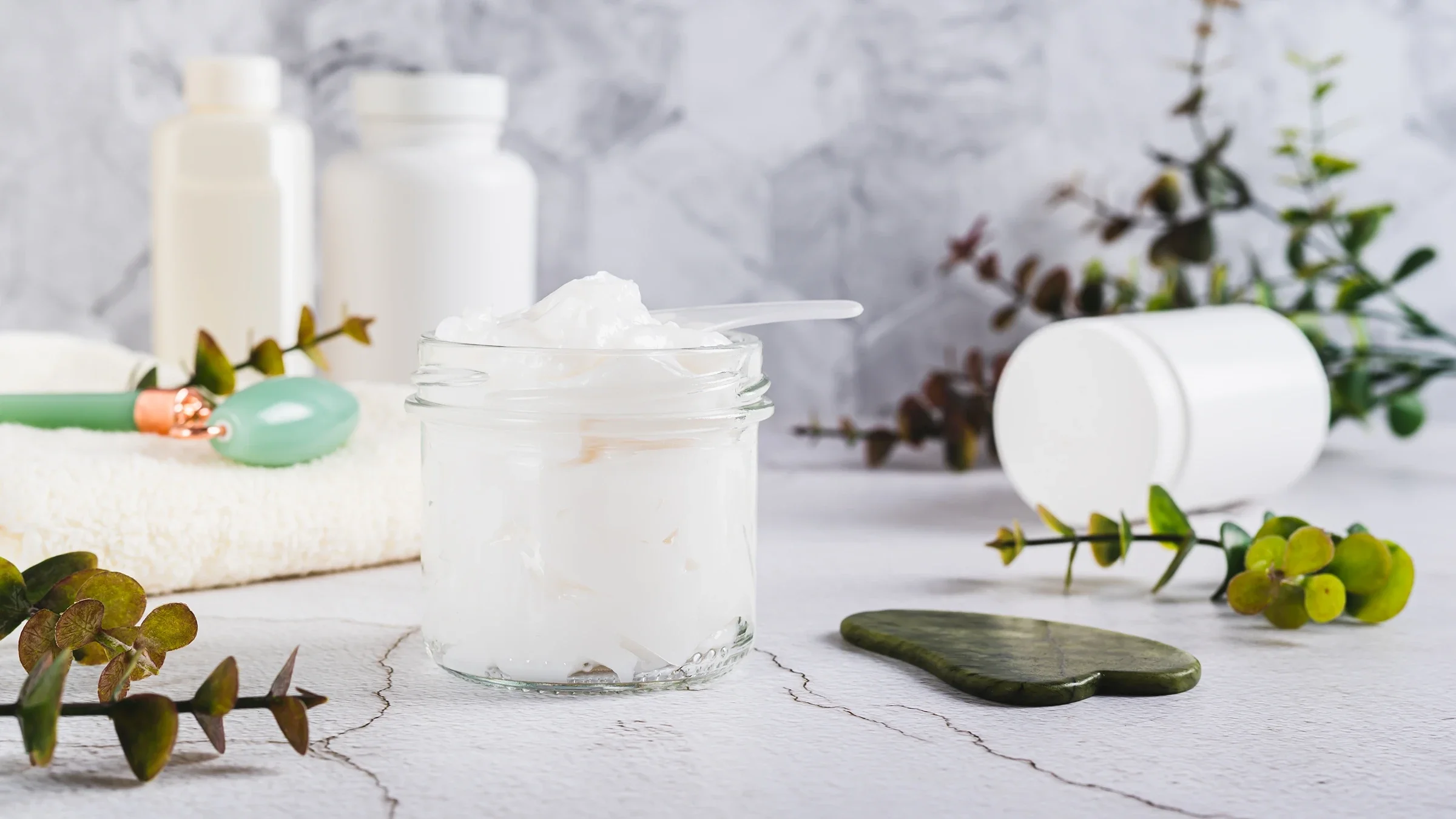 Beef tallow for skin care in a jar.