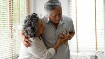 Heart attack: senior couple heart attack 1045982400