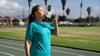 Diet Nutrition: senior woman drinking water 1297518866