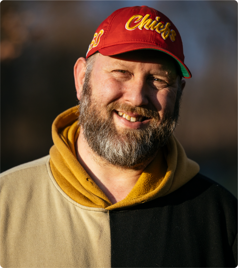 This is a headshot of Steve Willis, outdoors.