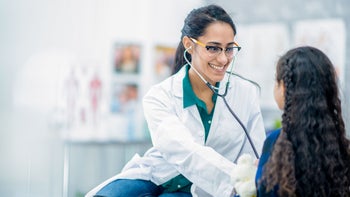 HCP: Nurses: medical professional with stethoscope 1301871248