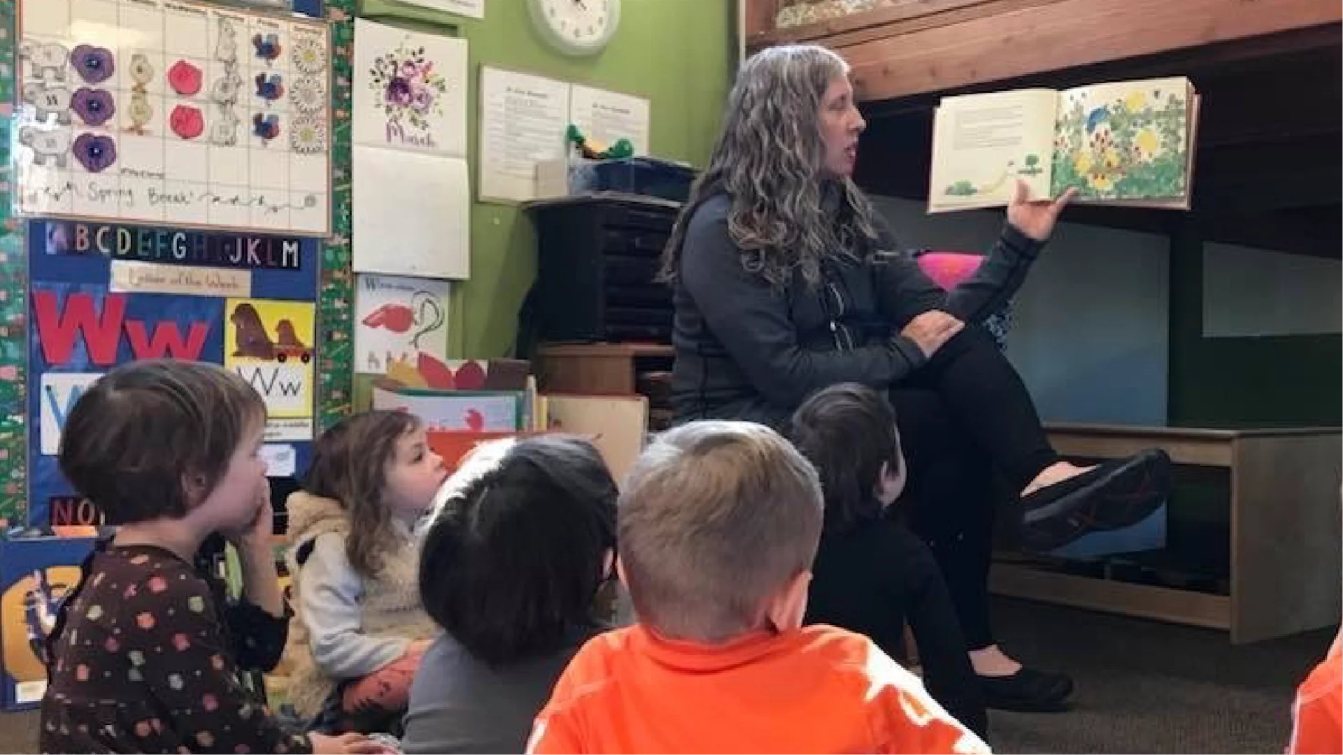 Portland, Oregon preschool teacher Amy Watson is the face behind the term “COVID long hauler.” This is her teaching pre-COVID. She came down with COVID in March 2020 and has not been able to return to work full time because of her lingering health problems.