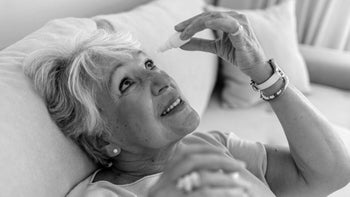 Glaucoma: older adult eye drops 1337791080 BW