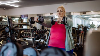 Movement Exercise: woman front raise exercise 1364350897