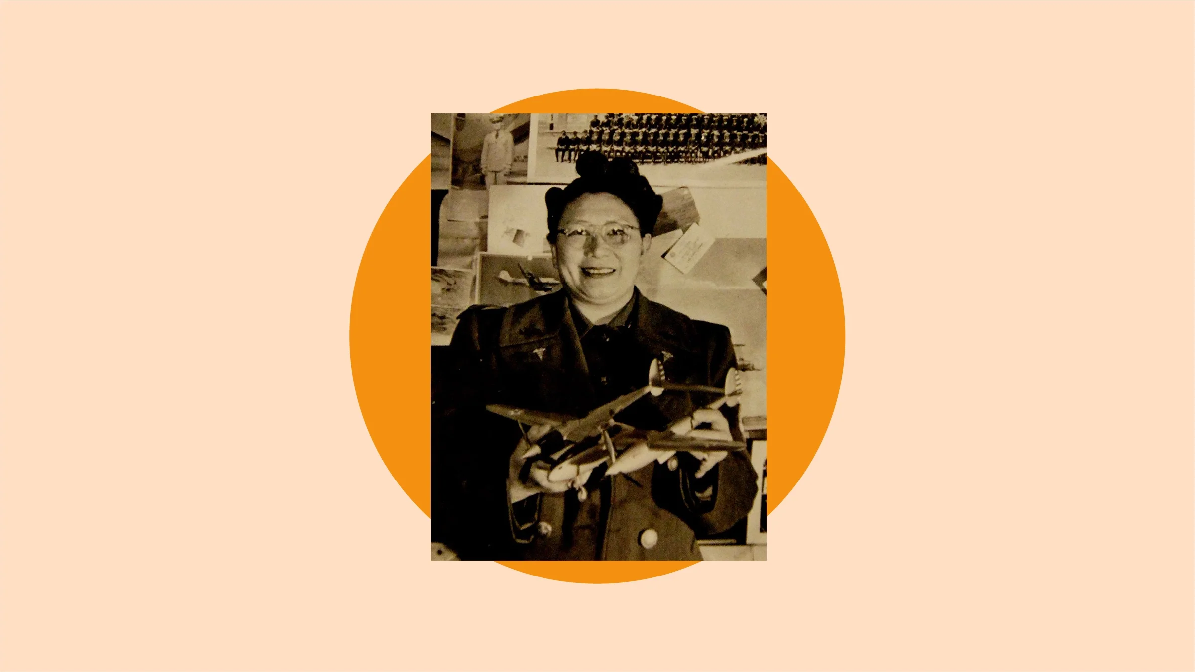 Portrait of Dr. Margaret Chung placed against an orange background.