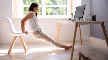 Movement exercise: woman desk exercise-1166079235