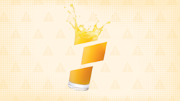 Light orange background with overlayed warning sign pattern in darker orange. In the center is a splashing glass of Metamucil mixed drink that is cut up into three sections.
GoodRx Health
