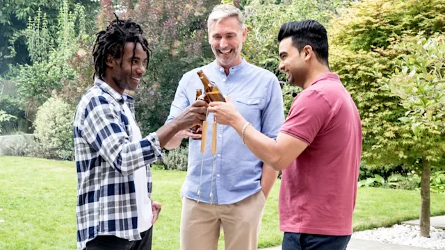 Health: Metformin: friends drinking beer backyard bbq-937979796