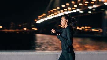 Movement Exercise: woman jogging at night 1322464890