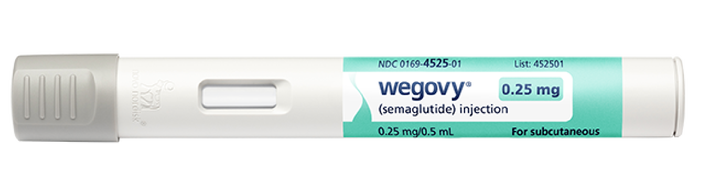 Official green-label Wegovy pen product shot.