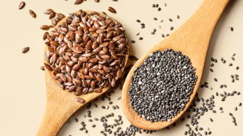 diet-nutrition: spoonfuls of flax and hemp seeds 2224625696