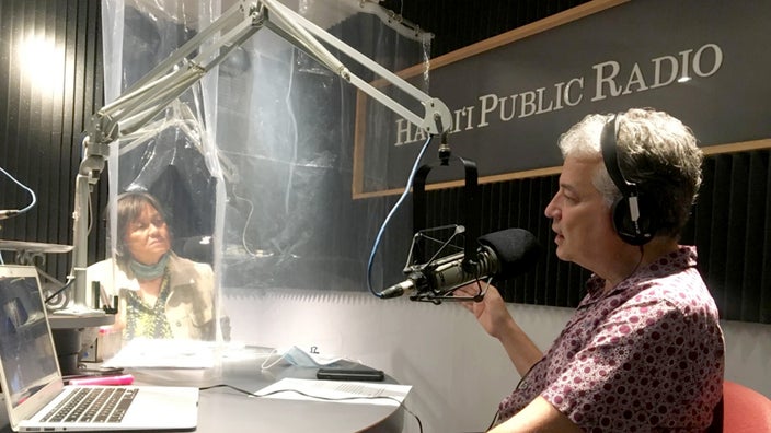 José Fajardo is pictured in the studio at Hawaii Public Radio.
