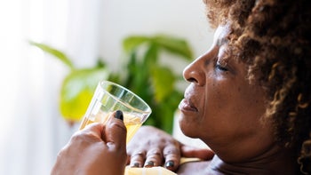 Respiratory: closeup woman drinking tea 1383987340