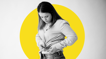 lantus: black and white insulin shot woman 1214674561