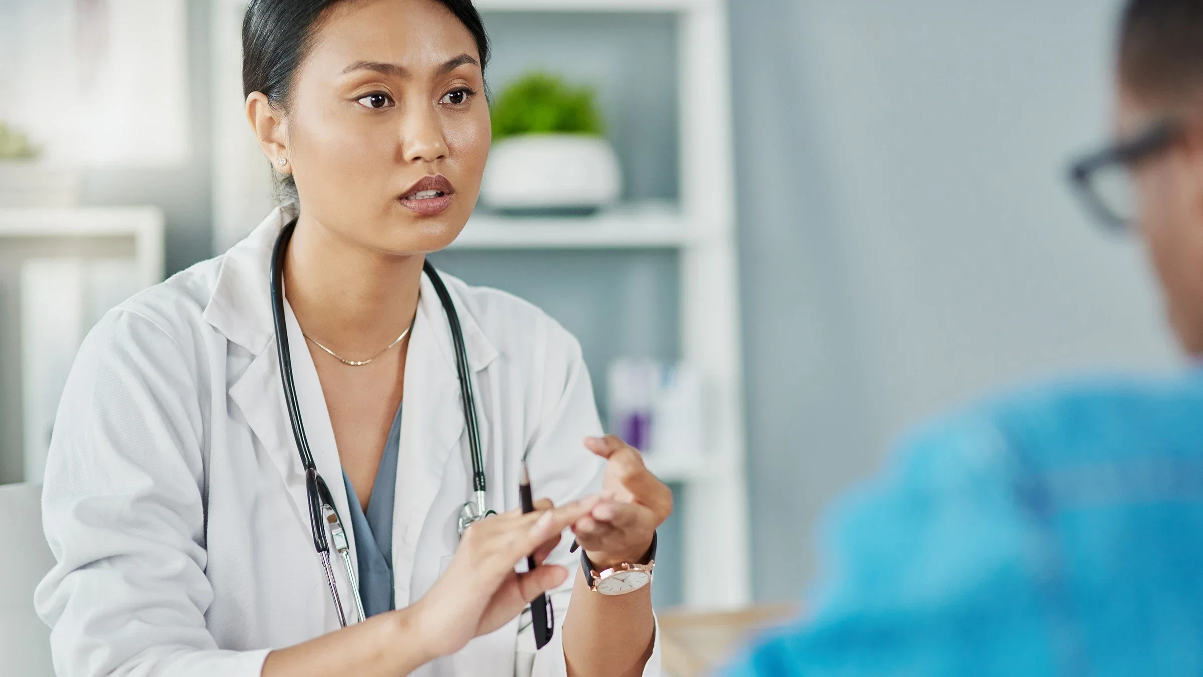 A doctor consults with a patient.
Adene Sanchez/E+ via Getty Images 