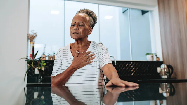 lower respiratory tract infection: senior woman with chest pain 2160582499