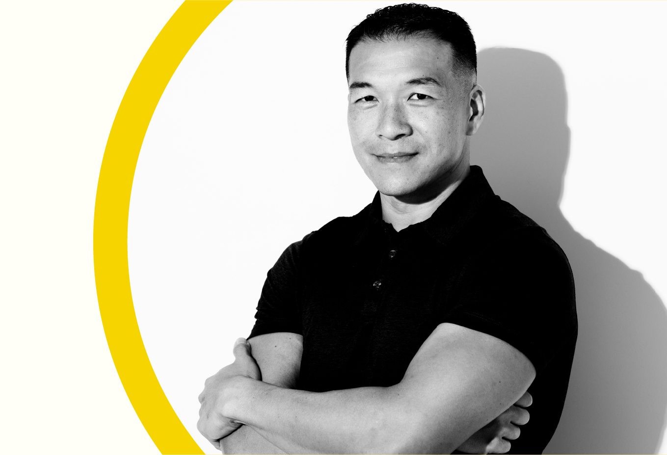 Black and white photo of Jimmy Choi