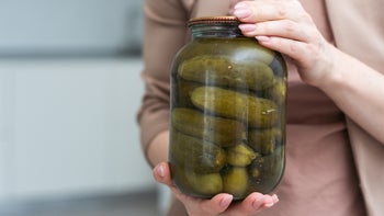 Diet and nutrition: closeup pickle jar 2010002888