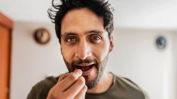 Erectile-dysfunction: portrait of man eating 2151158954