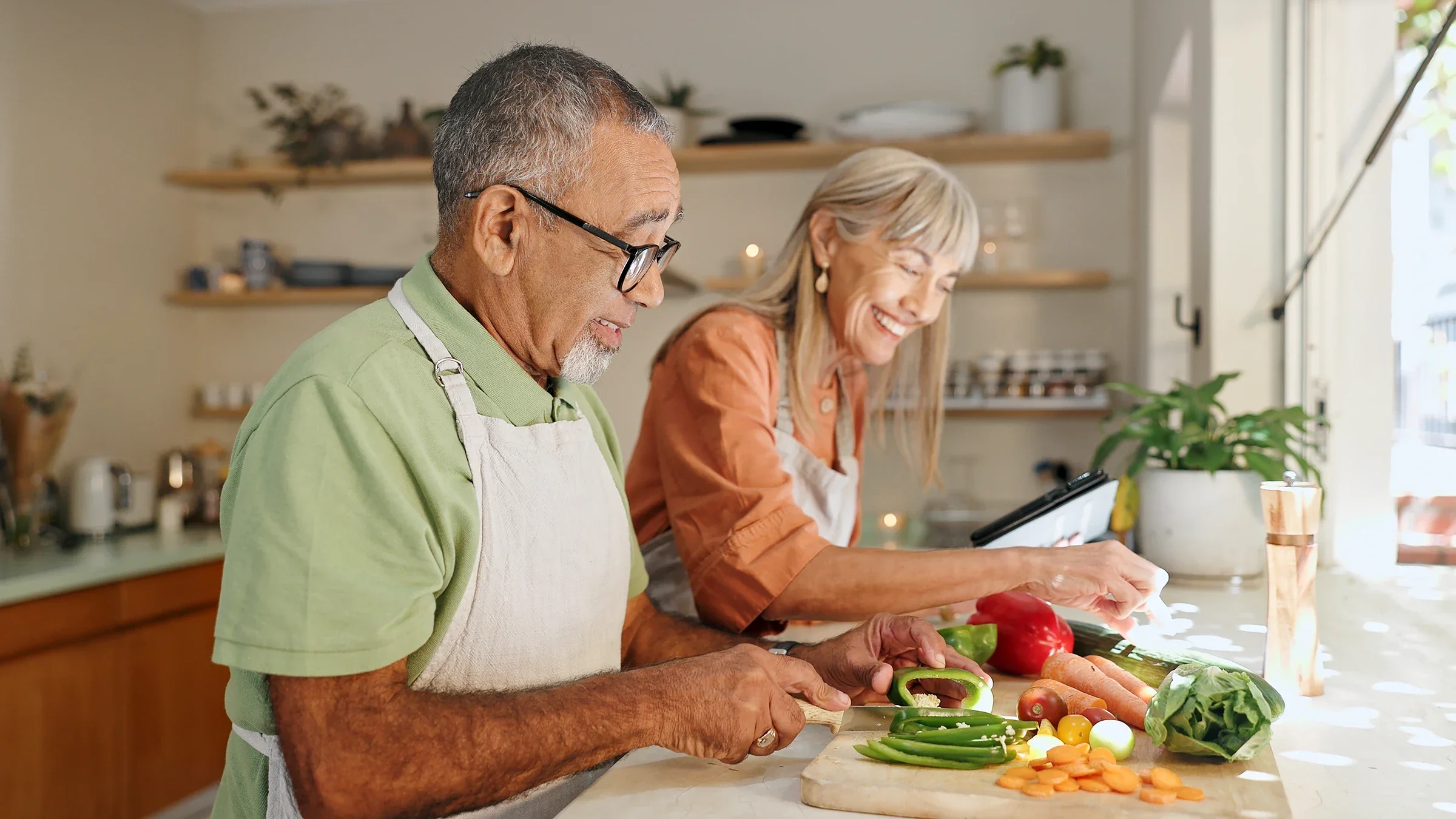 Couple preparing dinner.
Jacob Wackerhausen/iStock via Getty Images Plus     
