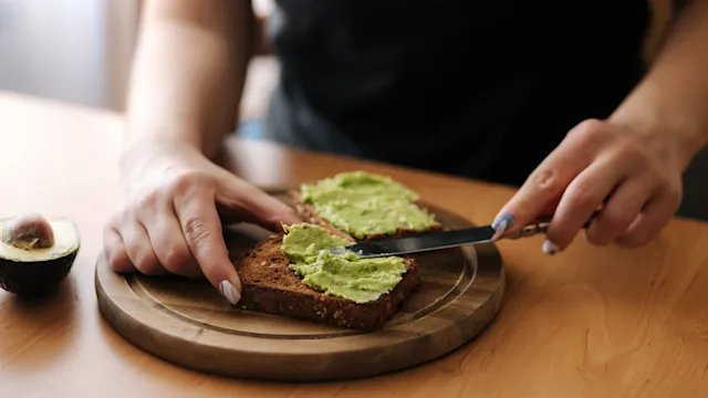 Diet Nutrition: closeup avocado toast 2151397948