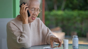 Health: medicaid: portrait senior woman on phone 1327131021