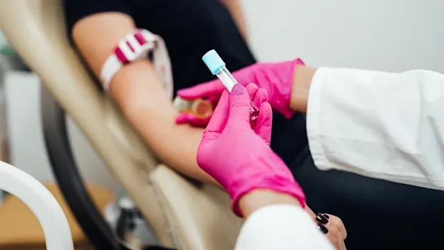 Hyperparathyroidism: closeup blood sample 2212144419