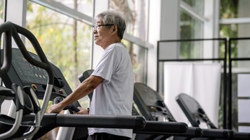 Health: Movement and exercise: senior man treadmill 1191793424