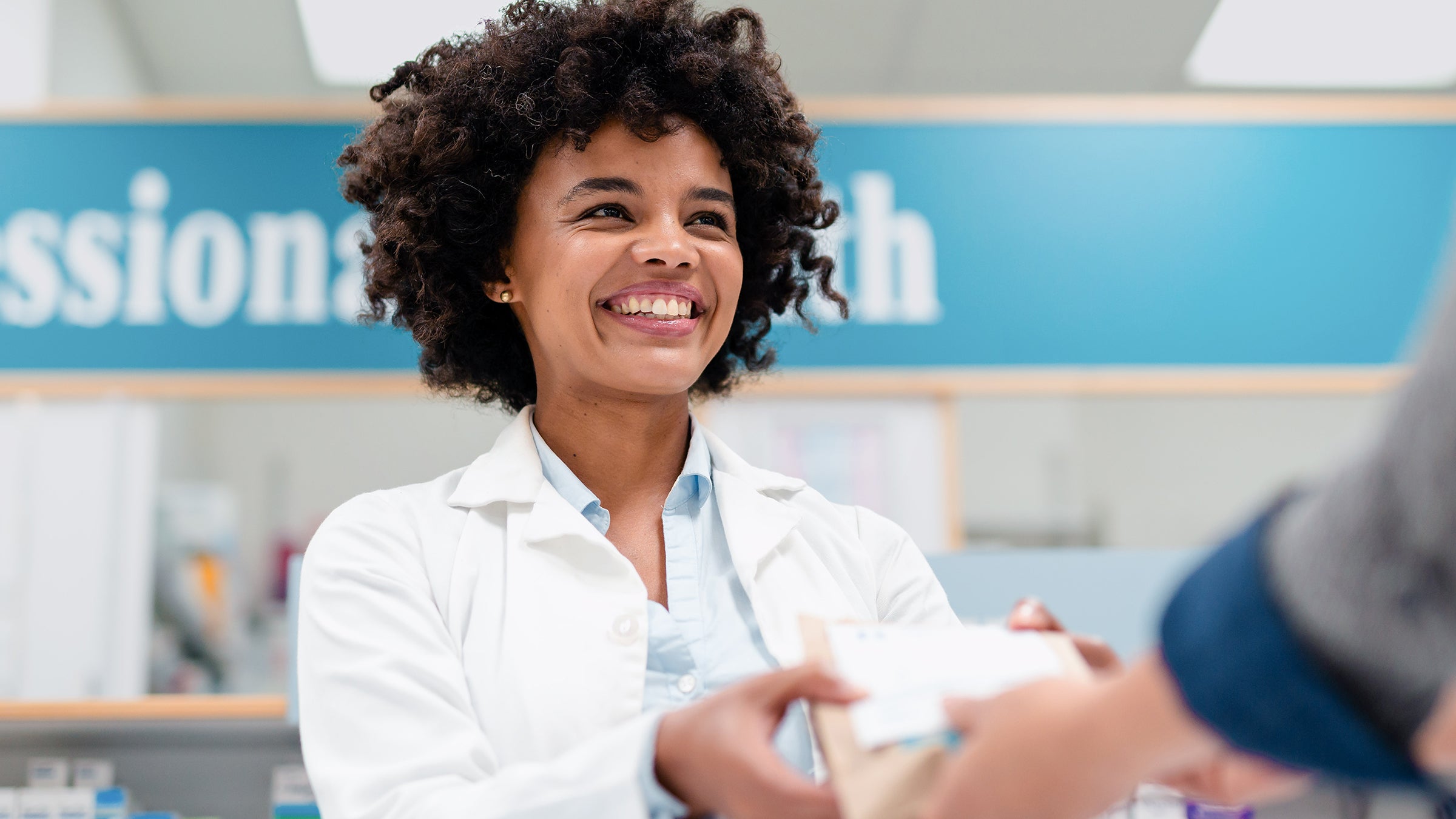 Health insurance: portrait of a pharmacist 2215853182