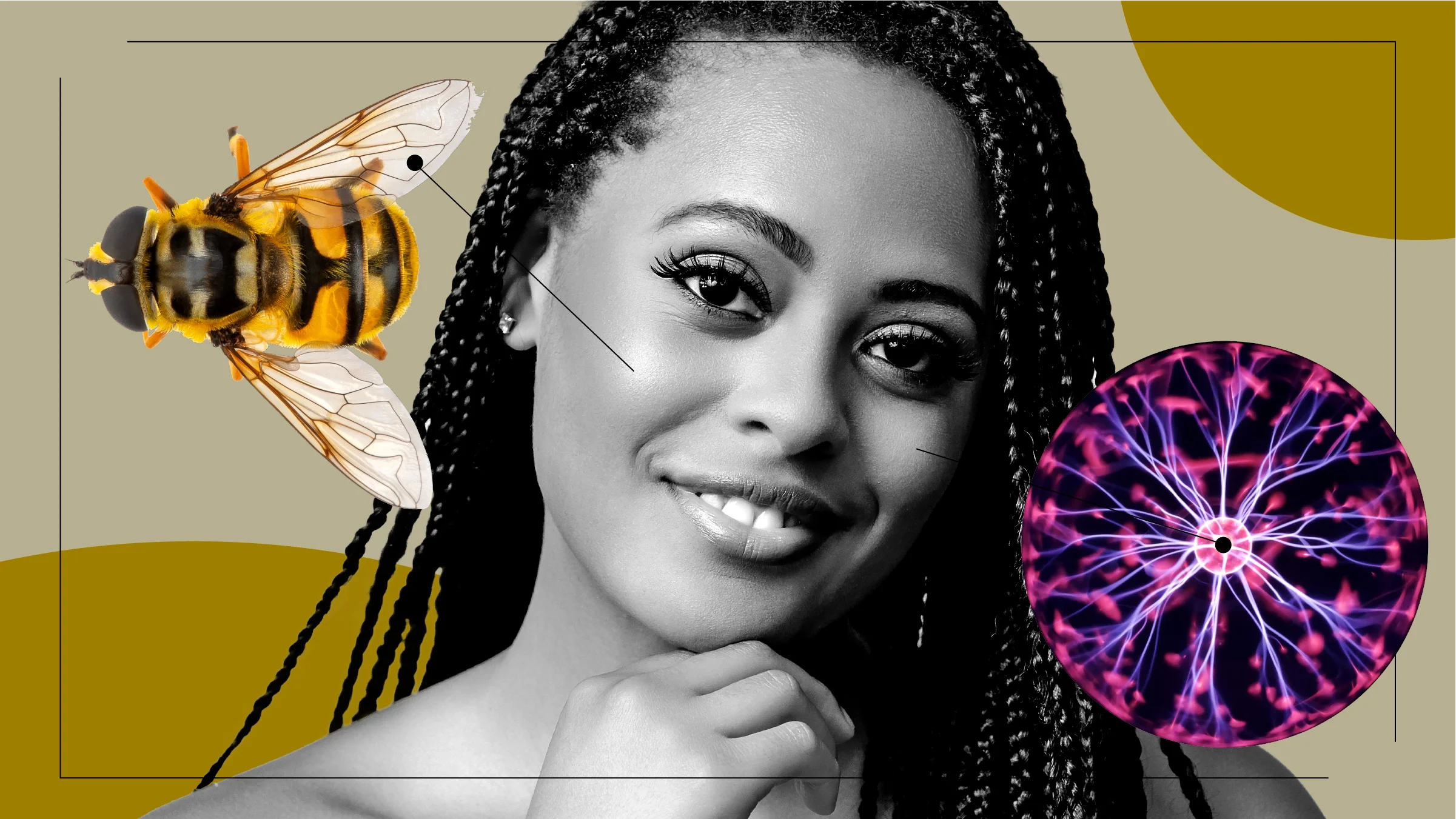 A graphic on chemical peels shows a smiling woman surrounded by images of a pee and a plasma ball.