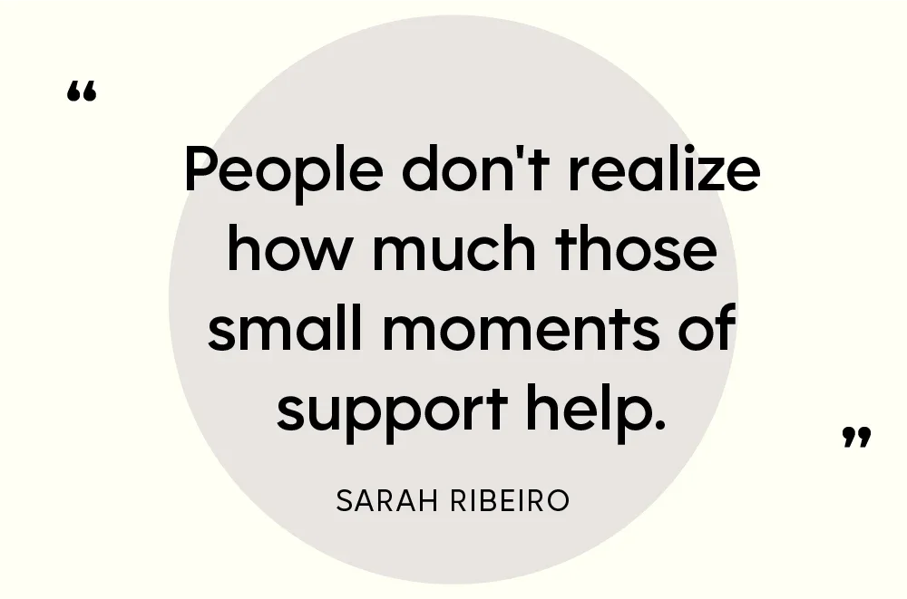 Sarah Ribiero: quote side