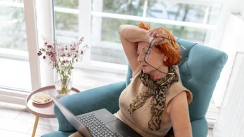 Menopause: woman hot flash 1222773404