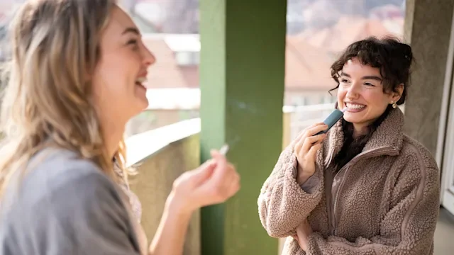 Nicotine: women on a smoke break 2265089242