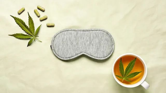 Sleep: Cannabis: weed CBD tea with sleep mask 1320093231