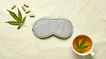 Sleep: Cannabis: weed CBD tea with sleep mask 1320093231