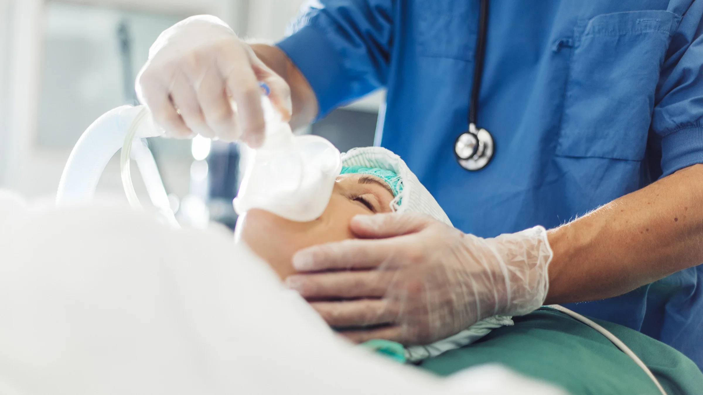 A person is undergoing anesthesia before surgery.
knape/E+ via Getty Images