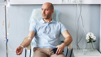 Health: Testicular cancer: man IV drip 1485546621