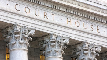 Nurses: closeup court house building
