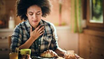Health: Zofran: woman feeling nausea GettyImages 1034134646