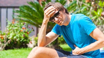 Digestive: gastroenteritis: stomachache in garden 539236637