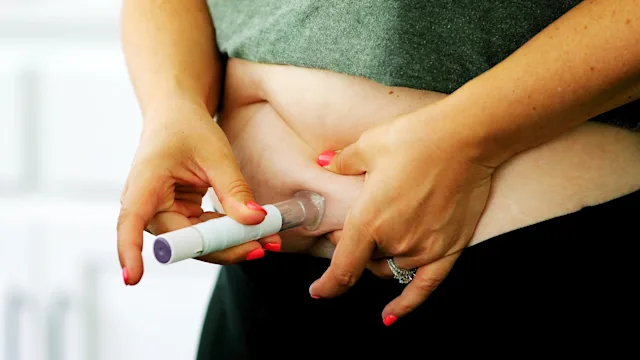 zepbound: closeup stomach injection 2290780325