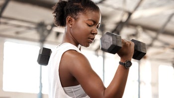 Movement Exercise: lifting dumbbells 137077921