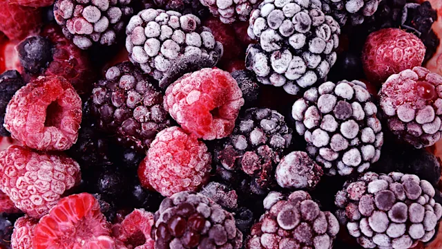 Diet Nutrition: closeup frozen fruit 485938484