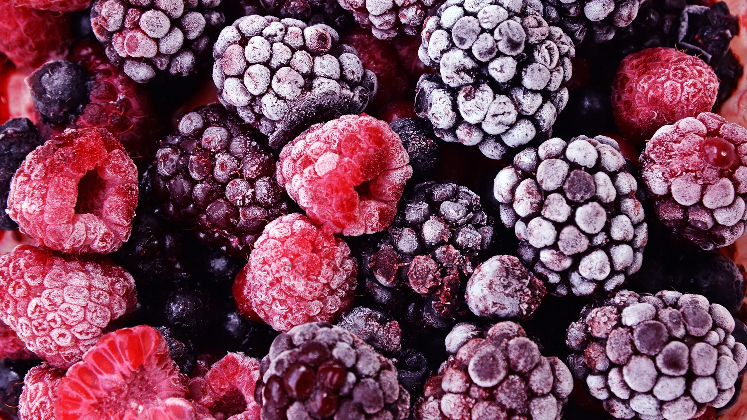 Close-up frozen fruit.