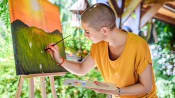 Cancer: Diagnostic stats: cancer patient painting-1335896674