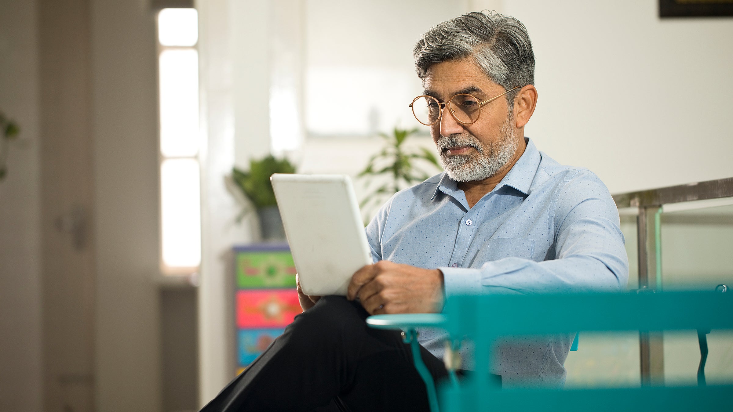 Health: dementia: tablet brain games older man 1298612627